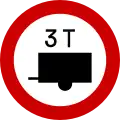 Ρ-63 No trailers over tonnes shown (e.g. 3t)