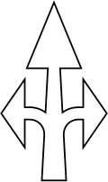 N/A Turn straight, left or right ahead