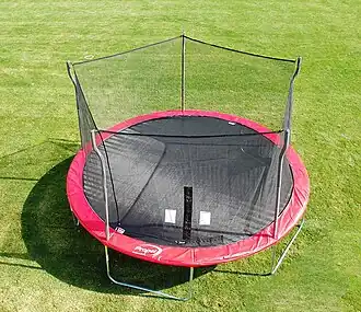 With safety nets, the risk of falling off the trampoline is reduced.