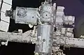 Tranquility seen top left corner with Cupola and PMA-3