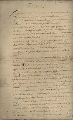 Image of a transcript of the third speech