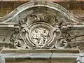 Architectural detail above the entrance