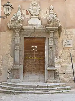 Entrance of Chiesa di Santa Lucia, Trapani