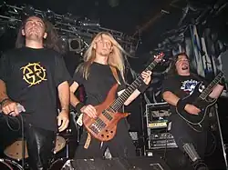 Trauma during a concert in 2006 (From left: Robert Jarymowicz, Paul Krajnik, Chris "Dino" Wojdas)