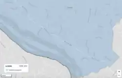 map of southern portion of Travilah CDP