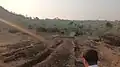 Trenches prepared in Chamtoli village for planting