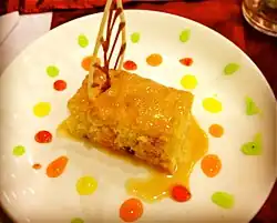 Tres leches cake soaked in evaporated milk, condensed milk and heavy cream