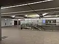 Inside the station at circulation level.