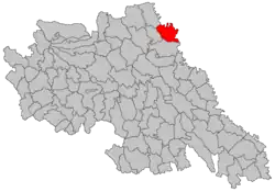 Location in Iași County