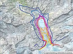 Trift Glacier retreat since 1864