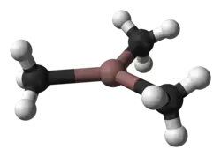 Ball and stick model of trimethylindium