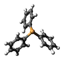 Ball-and-stick model of the triphenylphosphine molecule