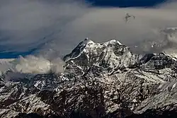 Trisul 1 and 2 as seen from Brahma Tal trek