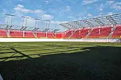 Voždovac Stadium after construction (no rooftops), August 2014