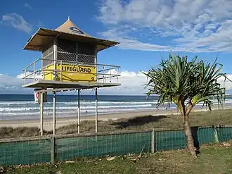 Lifeguard lookout tower on Tugun Beach, 2013