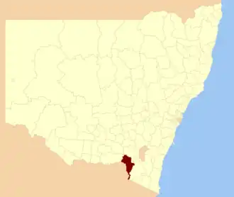 Location in New South Wales