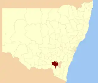 Location in New South Wales