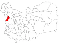 Location in Tulcea County