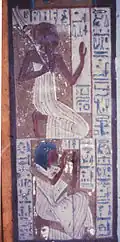 Part of a wooden door frame showing the vizier Neferrenpet; 19th Dynasty of Ancient Egypt, Egyptian Museum in Turin