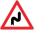 Double curve, first to the right