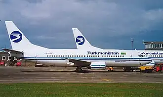 A Boeing 737-300 of Turkmenistan Airlines