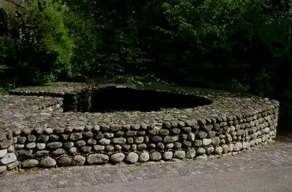Preserved foundations of a late Roman horseshow tower in Arbon (CH)