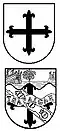 Original family arms of 1st Viscount Nelson and the final version with all his augmentations[3]