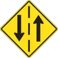 Two way traffic ahead.