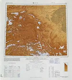 Map including Makit (labeled as MAI-KAI-T'I (MERKET)) and surrounding region from the International Map of the World (AMS, 1966)