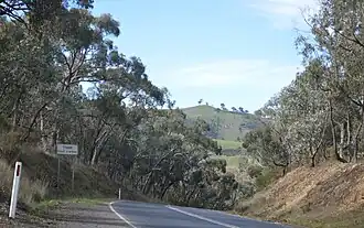 Strath Creek Road passing through Tyaak, 2017