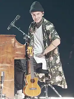 Tyler Joseph; frontman for the musical duo Twenty One Pilots.