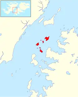 Location of the Tyssen Islands within the Falkland Islands