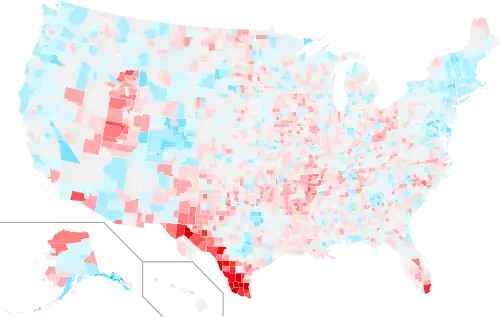 County swing from 2016 to 2020[u]