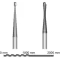 The head and neck of the attack (left) and observation periscopes seen side by side.