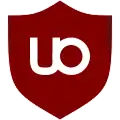 uBlock Origin logo, consisting of the text "uo" on a shield.