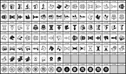 Graphical representation of the Chess Symbols Unicode block