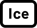 Plate used with "ice".[g]