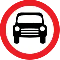 Motor vehicles except solo motorcycles prohibited.[k]