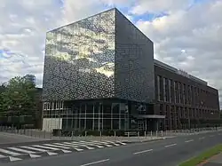 Modern building with large windows