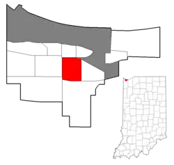 Location within the city of Gary