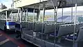 The 45 minute Studio Tour ride uses tram cars. The tram cars are operated by a driver.