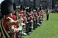 The 2nd MAW Band with members of the Band of the Ceremonial Guard at the Fortissimo Sunset Ceremony in the Canadian capital of Ottawa.