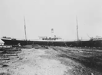 The deck of U.S.S. Abarenda served as capitol from 1899-1902, and Commander Benjamin Franklin Tilley's cabin as the Governor’s residence.[105][106]