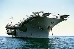 America showing bow anchor which previous units did not have.