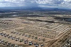 The 309th Aerospace Maintenance and Regeneration Group's "aircraft boneyard" located on the Davis–Monthan AFB