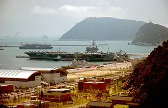 USS Ronald Reagan moored on 17 July 2008