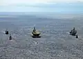 BRP Rajah Humabon, together with Philippine & U.S. Navy ships during naval phase of Balikatan 2009 bilateral exercises held in April 2009