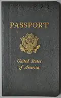 A US passport issued in 1975