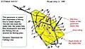 This water kite has a tail as the target fishing line; the kite's wing depresses the fishing line to desired depth. This paravane is used in sport fishing.