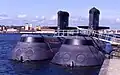 HSwMS&nbsp;Neptun and HSwMS Najad at Karlskrona, Sweden. 2003.